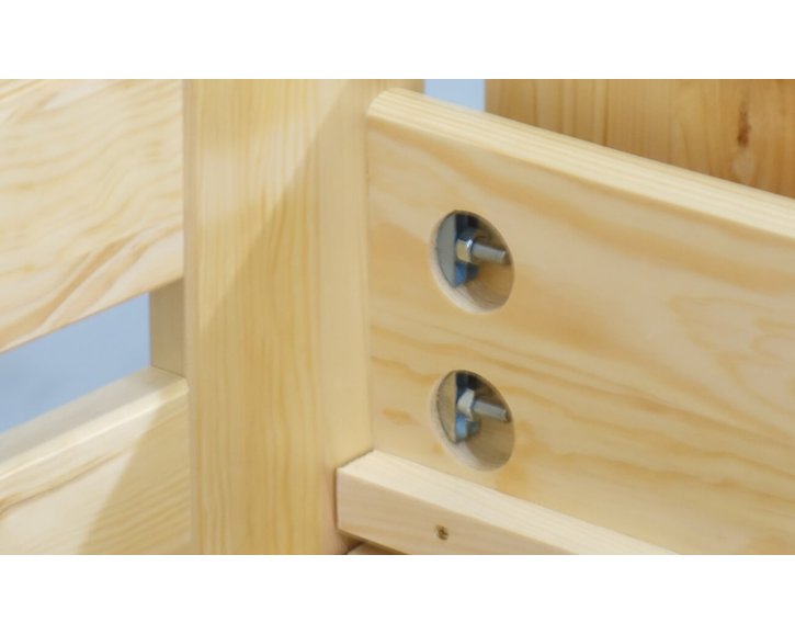 Posteľ dvojlôžko Hanka, masív borovica