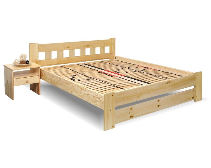 Drevená posteľ dvojlôžko Barča, masív borovica Drevená posteľ dvojlôžko Barča, masív borovica