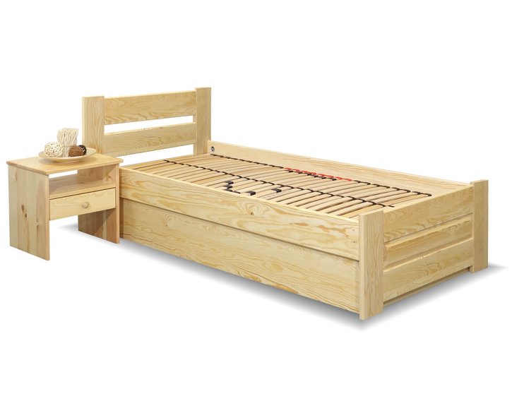 Posteľ s úložným priestorom Hanka, masív borovica, 120x200cm Posteľ s úložným priestorom Hanka, masív borovica, 120x200cm