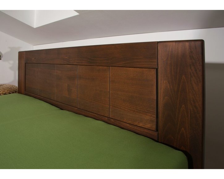 Manželská posteľ z masívu OLYMPIA 2, masív buk - olej orech