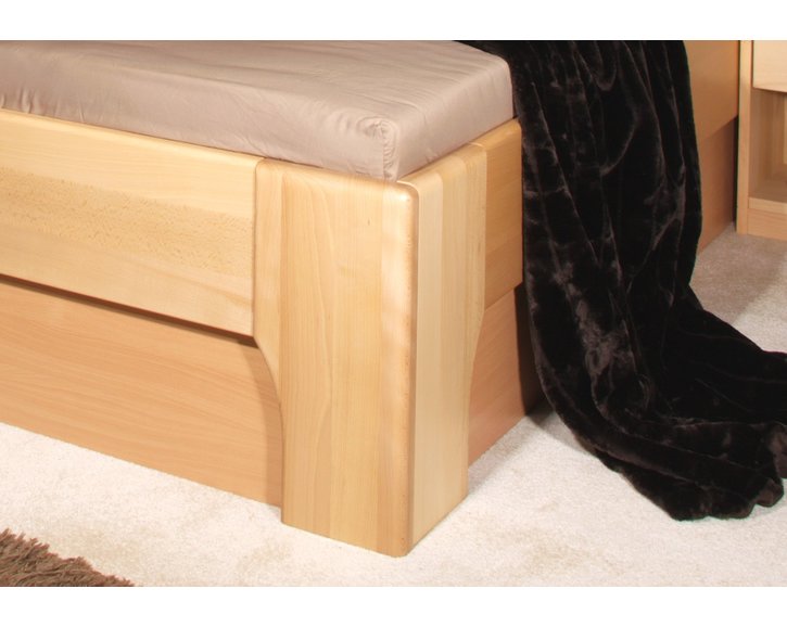 Manželská posteľ s úložným priestorom OLYMPIA 2, masív buk