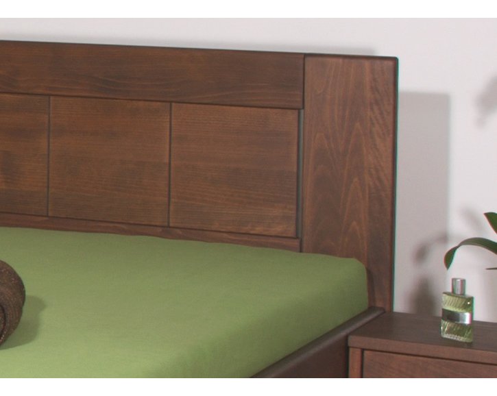 Manželská posteľ z masívu OLYMPIA 2, masív buk - olej orech