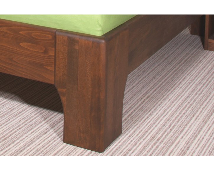 Manželská posteľ z masívu OLYMPIA 2, masív buk - olej orech