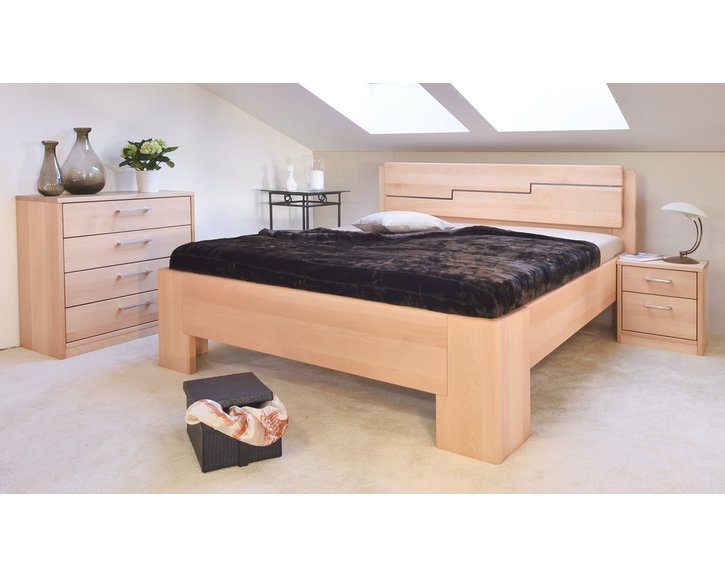 Manželská posteľ dvojlôžko z masívu MANHATTAN 3, masív buk