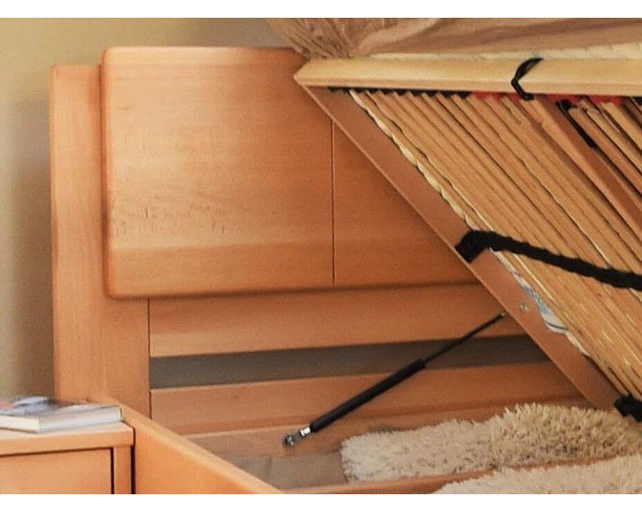 Manželská posteľ s úložným priestorom MANHATTAN 1. senior, masív buk