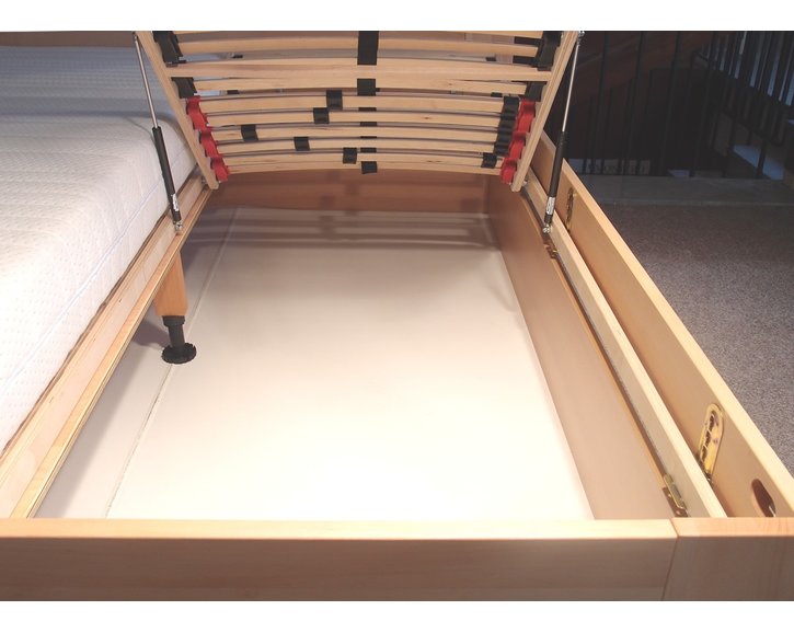 Manželská posteľ s úložným priestorom VAREZZA 6A, 180x220, masiv buk