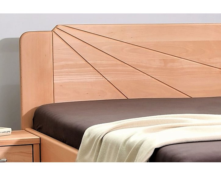 Drevená posteľ z masívu Kleopatra 1, 160x200, 180x200, masív buk