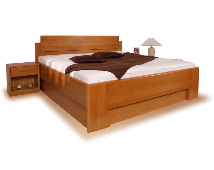 Posteľ z masivu s úložným priestorom DELUXE 1, masiv buk Posteľ z masivu s úložným priestorom DELUXE 1, masiv buk