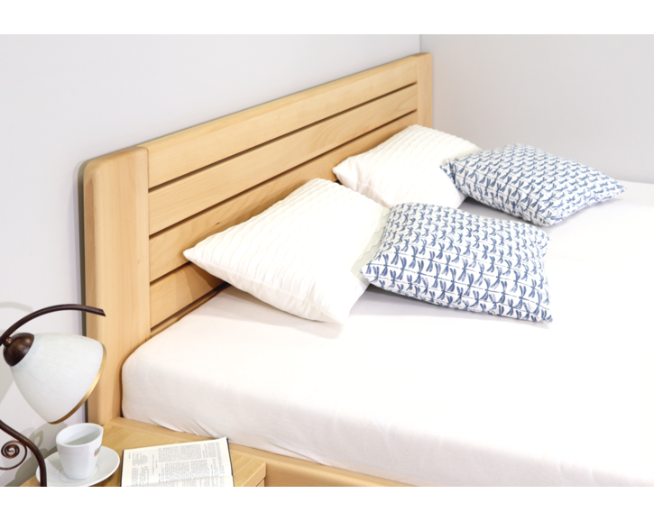 Vysoká drevená posteľ s úložným priestorom APOLLO, masiv buk Vysoká drevená posteľ s úložným priestorom APOLLO, masiv buk