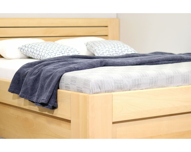 Vysoká drevená posteľ s úložným priestorom APOLLO, masiv buk Vysoká drevená posteľ s úložným priestorom APOLLO, masiv buk