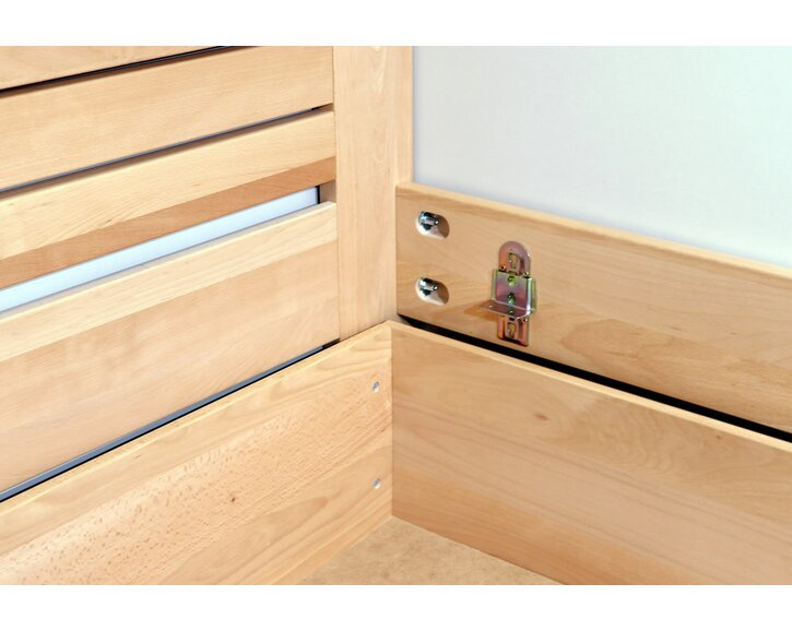 Vysoká drevená posteľ s úložným priestorom APOLLO, masiv buk Vysoká drevená posteľ s úložným priestorom APOLLO, masiv buk