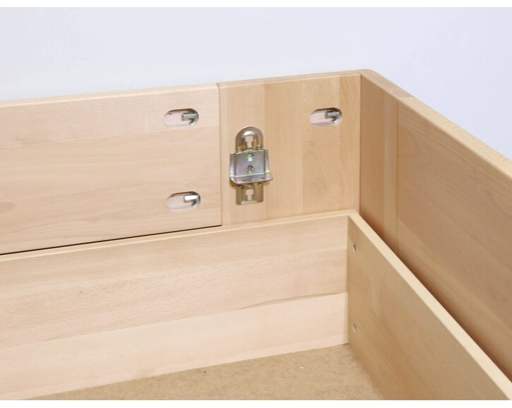 Detail -  posteľ s úložným priestorom MAGNUS