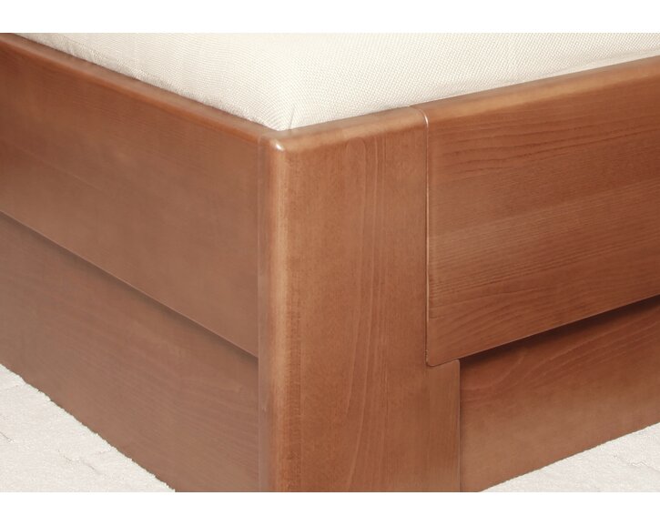 Posteľ z masivu s úložným priestorom DELUXE 1, masiv buk