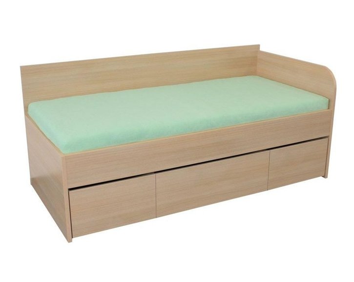 Rohová vyvýšená posteľ s úložným priestorom EMA, 90x200cm