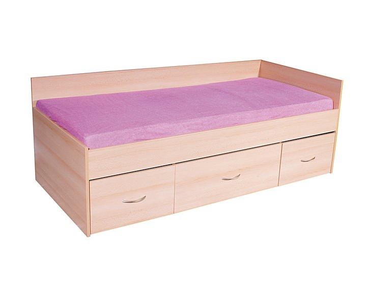 Rohová vyvýšená detská posteľ s úložným priestorom GAMA, 90x200cm Rohová vyvýšená detská posteľ s úložným priestorom GAMA, 90x200cm