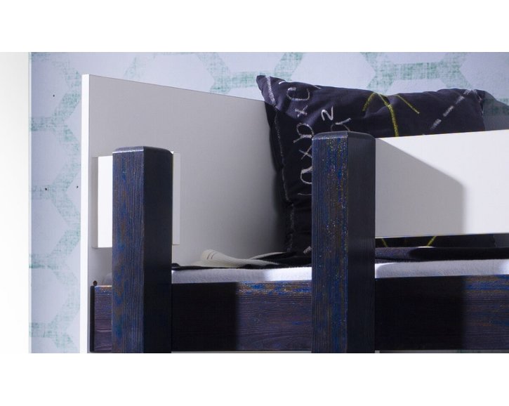 Detská poschodová posteľ so zábranou a úložným priestorom Astor, masív borovica Detská poschodová posteľ so zábranou a úložným priestorom Astor, masív borovica