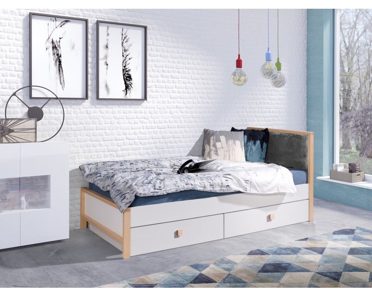 Detská posteľ Zora, s úložným priestorom, masív buk/lamino Detská posteľ Zora, s úložným priestorom, masív buk/lamino