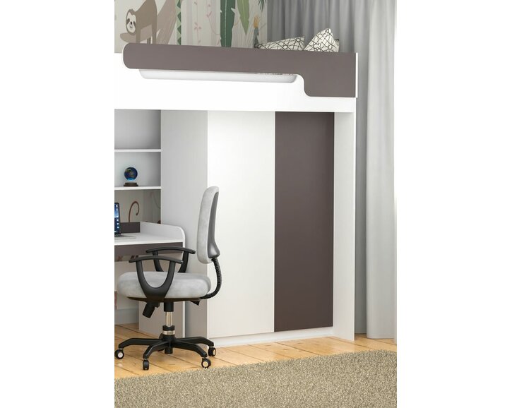 Dvoudvéřová celošatní skříň Dori, lamino grafit Dvoudvéřová celošatní skříň Dori, lamino grafit