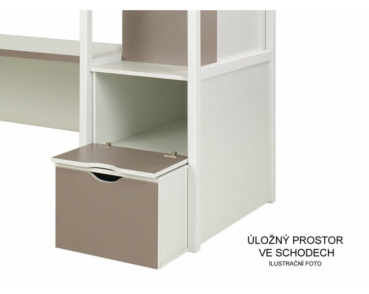 Multifunkčná poschodová posteľ Dori - úložný box pod schody Multifunkčná poschodová posteľ Dori - úložný box pod schody