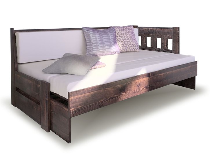 Rozkladacia posteľ z masívu smreku ARLETA TWIN - Pravá