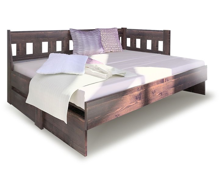 Rozkladacia posteľ z masívu smreku ARLETA TWIN - Pravá