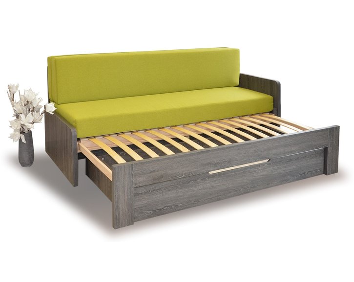 Rozkladacia posteľ DUOVITA pravá podrúčka, lamino Rozkladacia posteľ DUOVITA pravá podrúčka, lamino