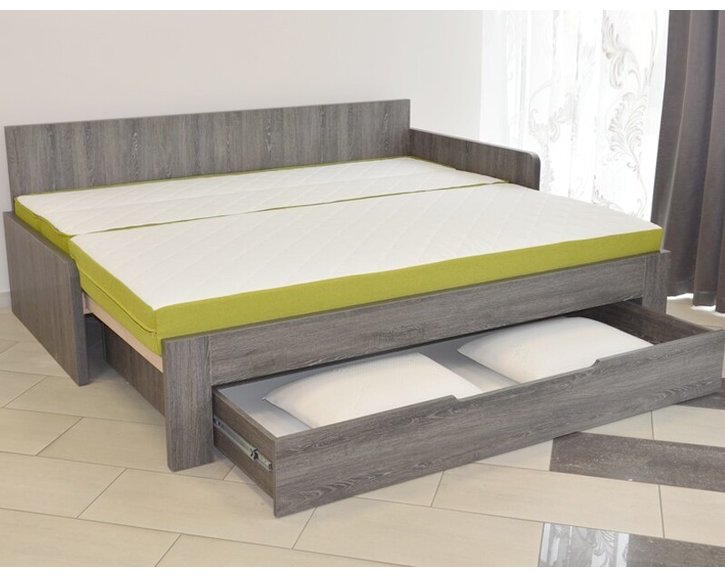 Rozkladacia posteľ DUOVITA pravá podrúčka, lamino Rozkladacia posteľ DUOVITA pravá podrúčka, lamino