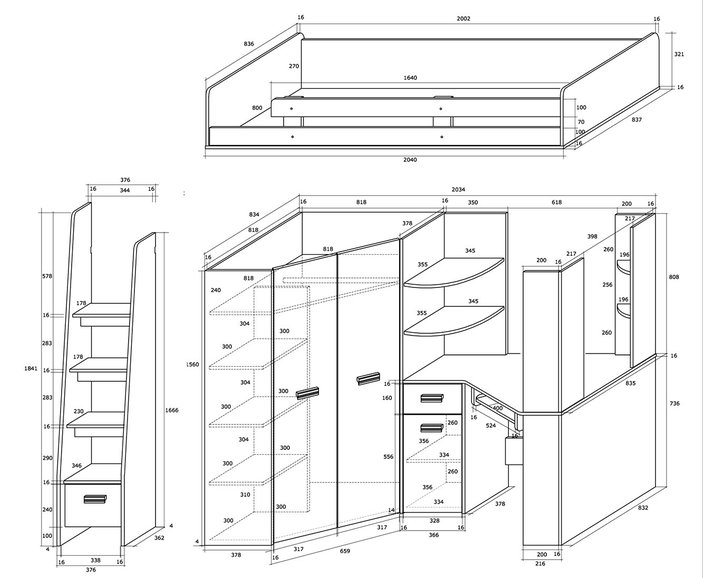 Multifunkčná posteľ Kity, lamino dub sonoma-fialová Multifunkčná posteľ Kity, lamino dub sonoma-fialová
