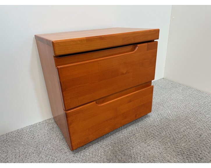 Nočný stolík z masívu, 2-zásuvkový F1