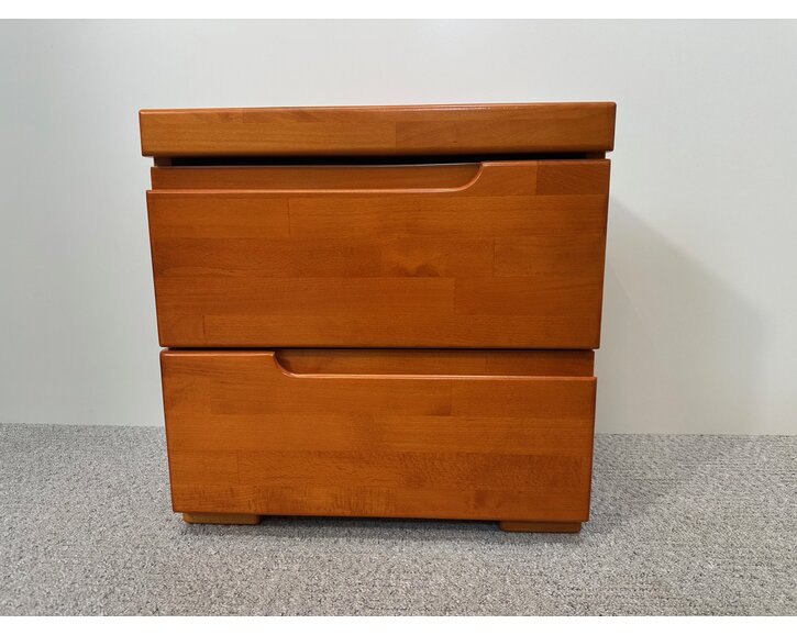 Nočný stolík z masívu, 2-zásuvkový F1