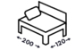 Postele s bočným čelom 120x200