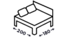 Postele s bočným čelom 180x200