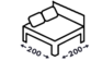 Postele s bočným čelom 200x200