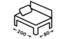 Postele s bočným čelom 80x200