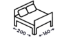 Postele s čelami 160x200