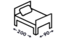 Postele s čelami 90x200