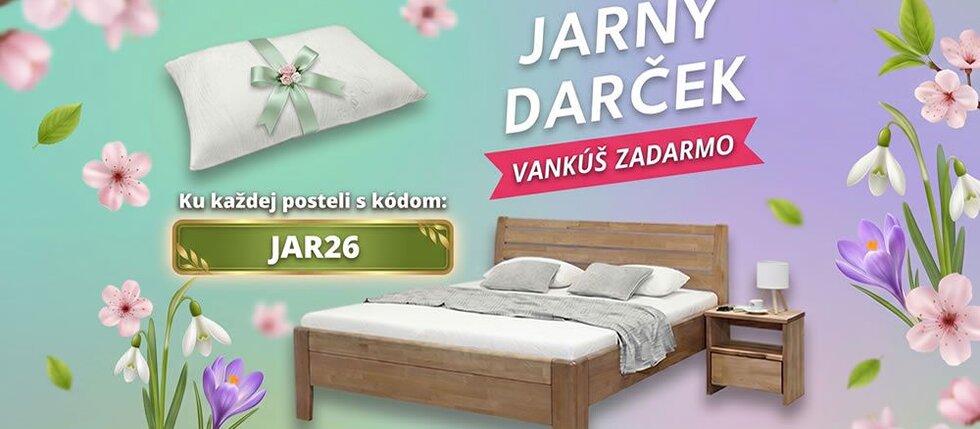Oslávte s nami JAR – k novej posteli získate darček zadarmo!