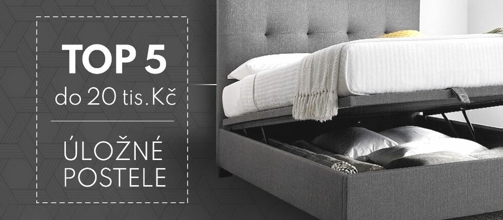 Praktické a lacné: TOP 5 úložných manželských postelí do 20 tisíc korún. Praktické a lacné: TOP 5 úložných manželských postelí do 20 tisíc korún.