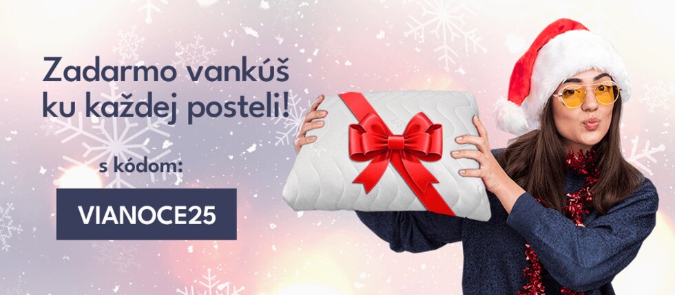 Zdravotný vankúš ZADARMO ku objednávke postele!